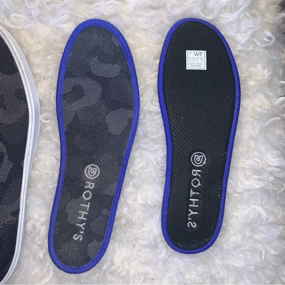 Rothy’s Gray and Black Camo Slip On Sneakers shoes - Picture 9 of 17